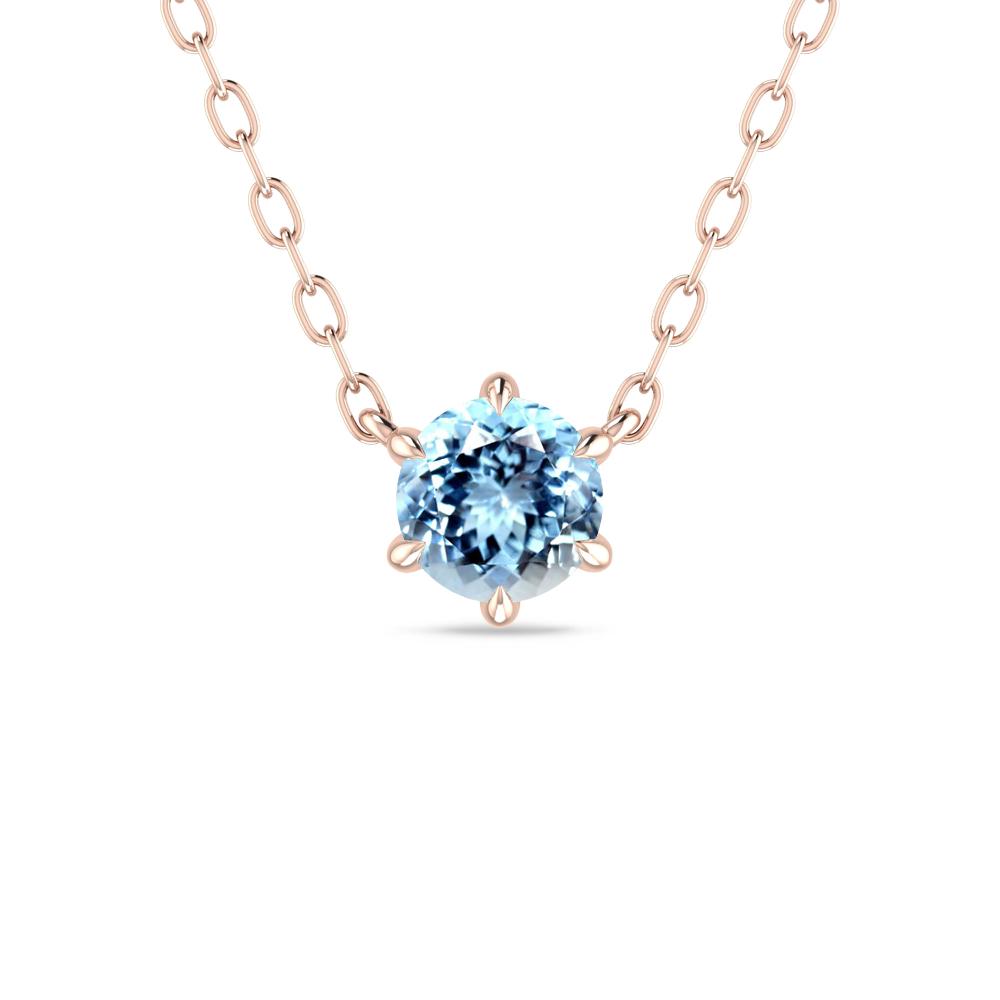 Rose Gold - Aquamarine