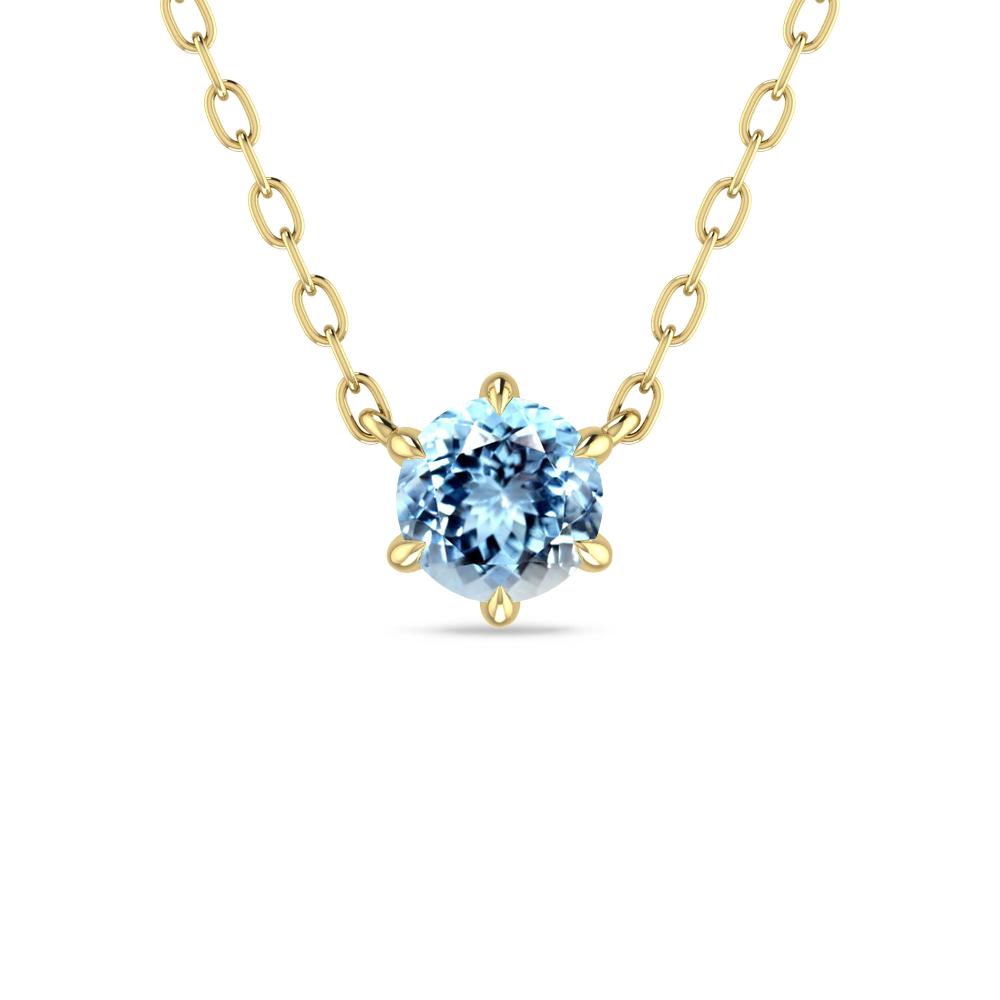 Yellow Gold - Aquamarine