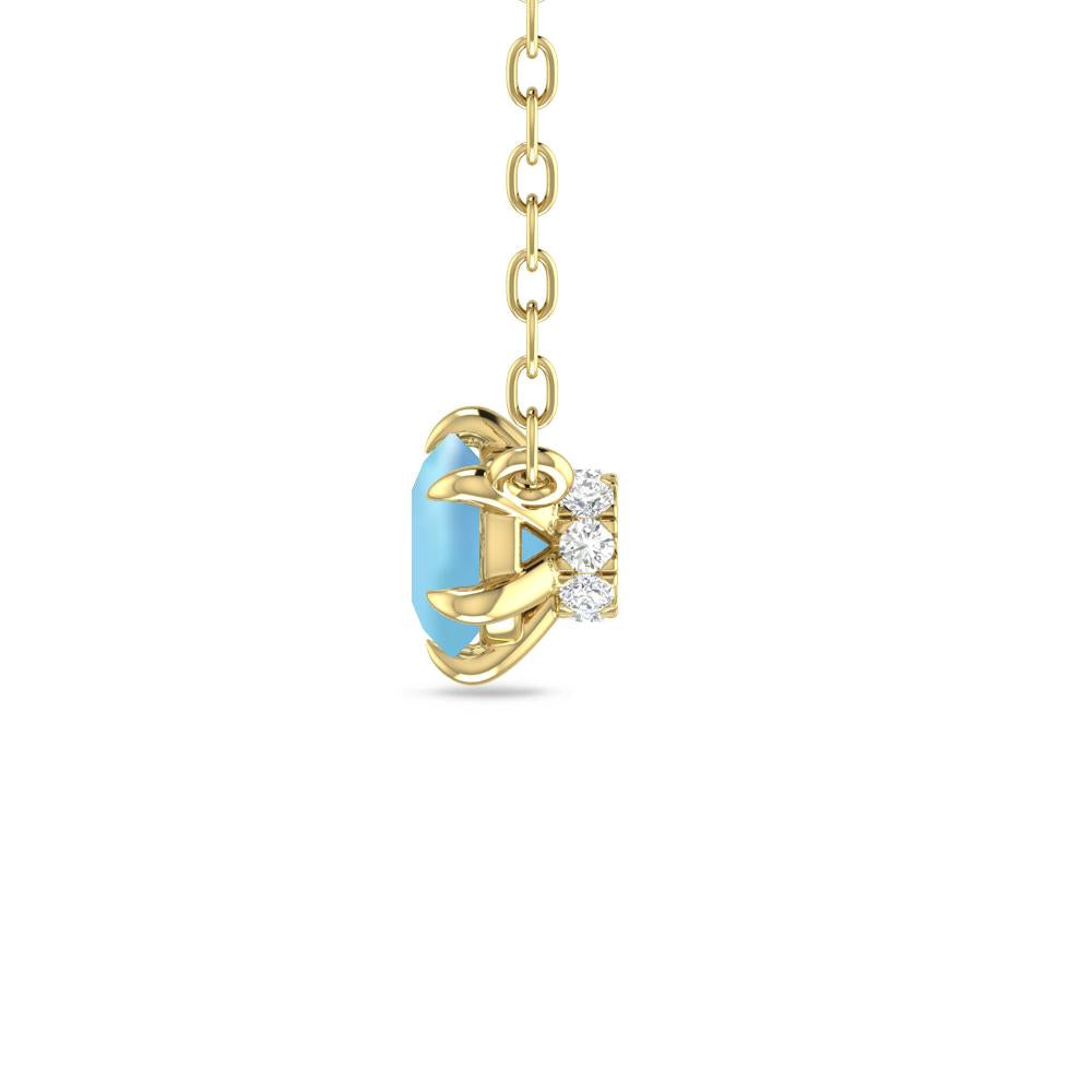 Yellow Gold - Aquamarine