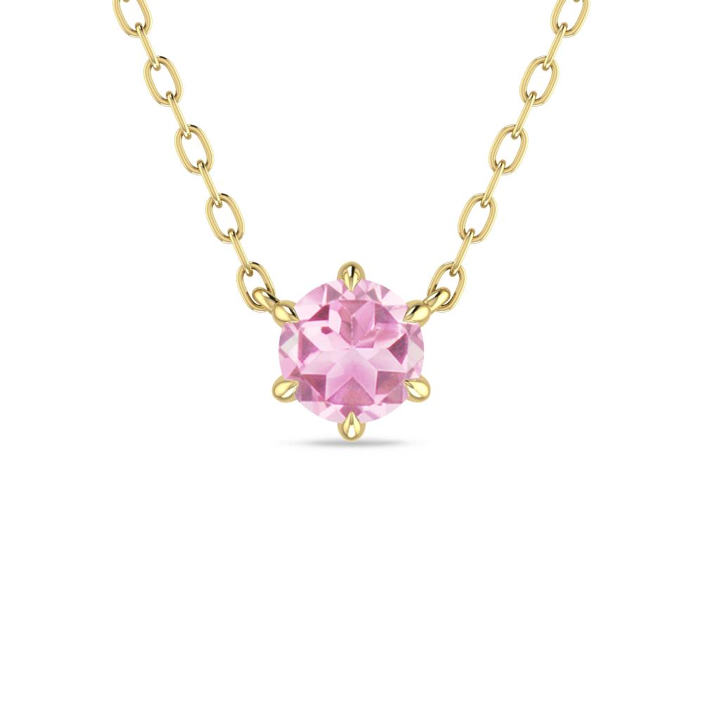 Yellow Gold - Pink Tourmaline