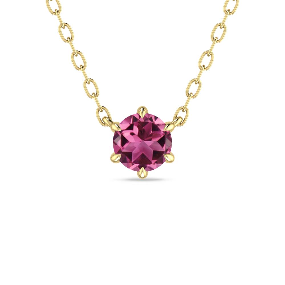 Yellow Gold - Pink Tourmaline