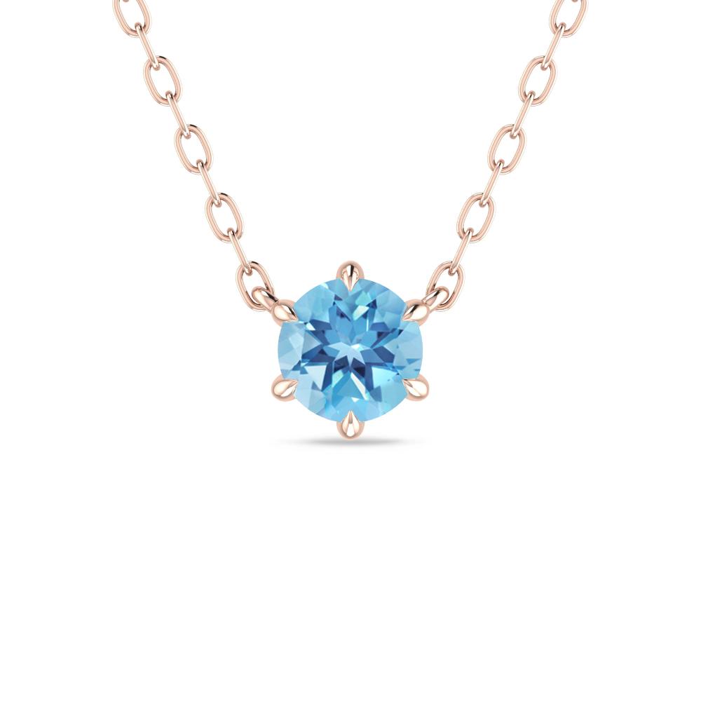 Rose Gold - Blue Topaz