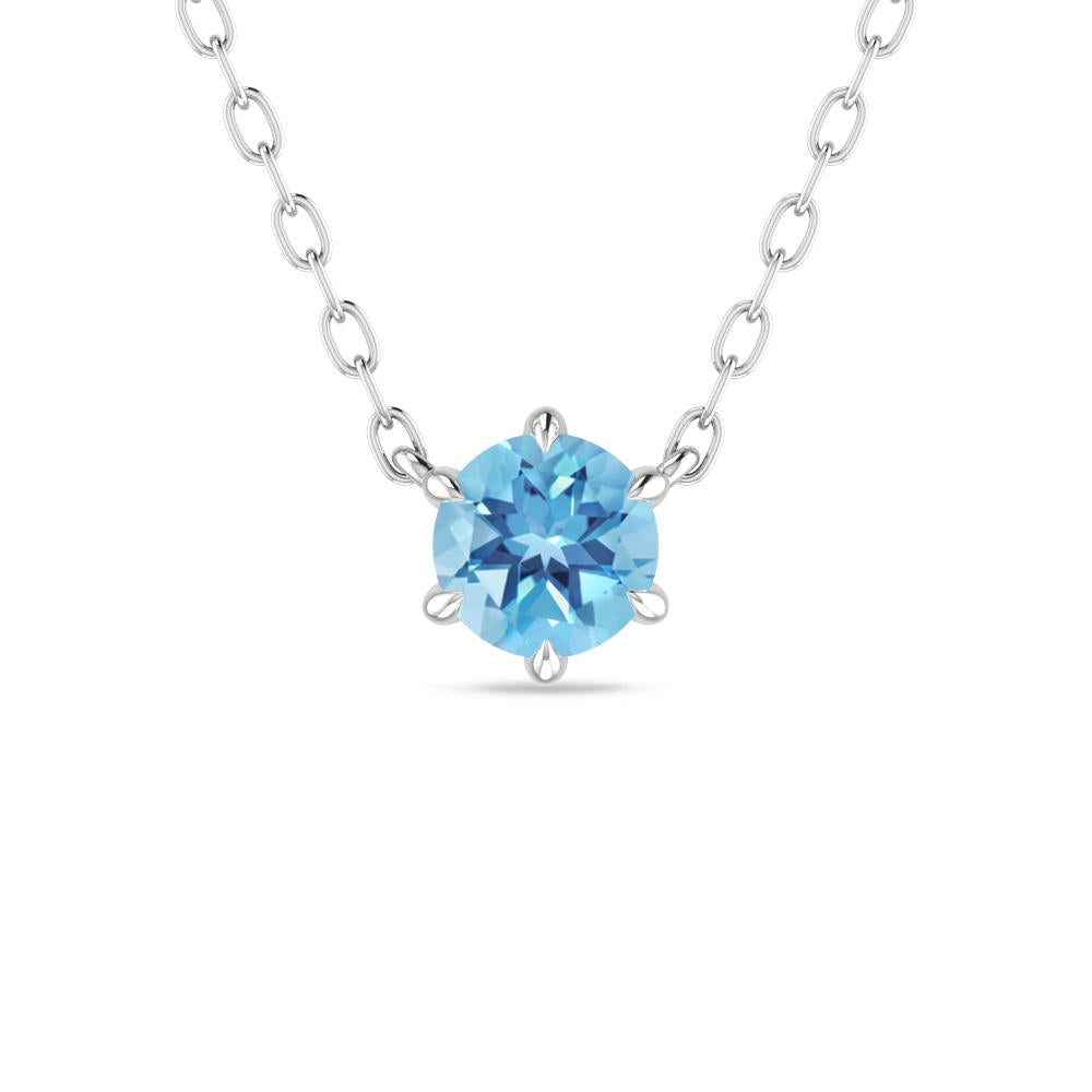 White Gold - Blue Topaz