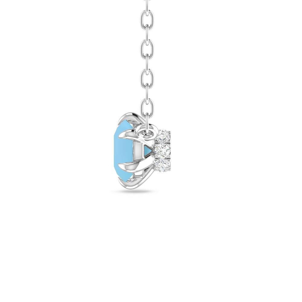 White Gold - Blue Topaz