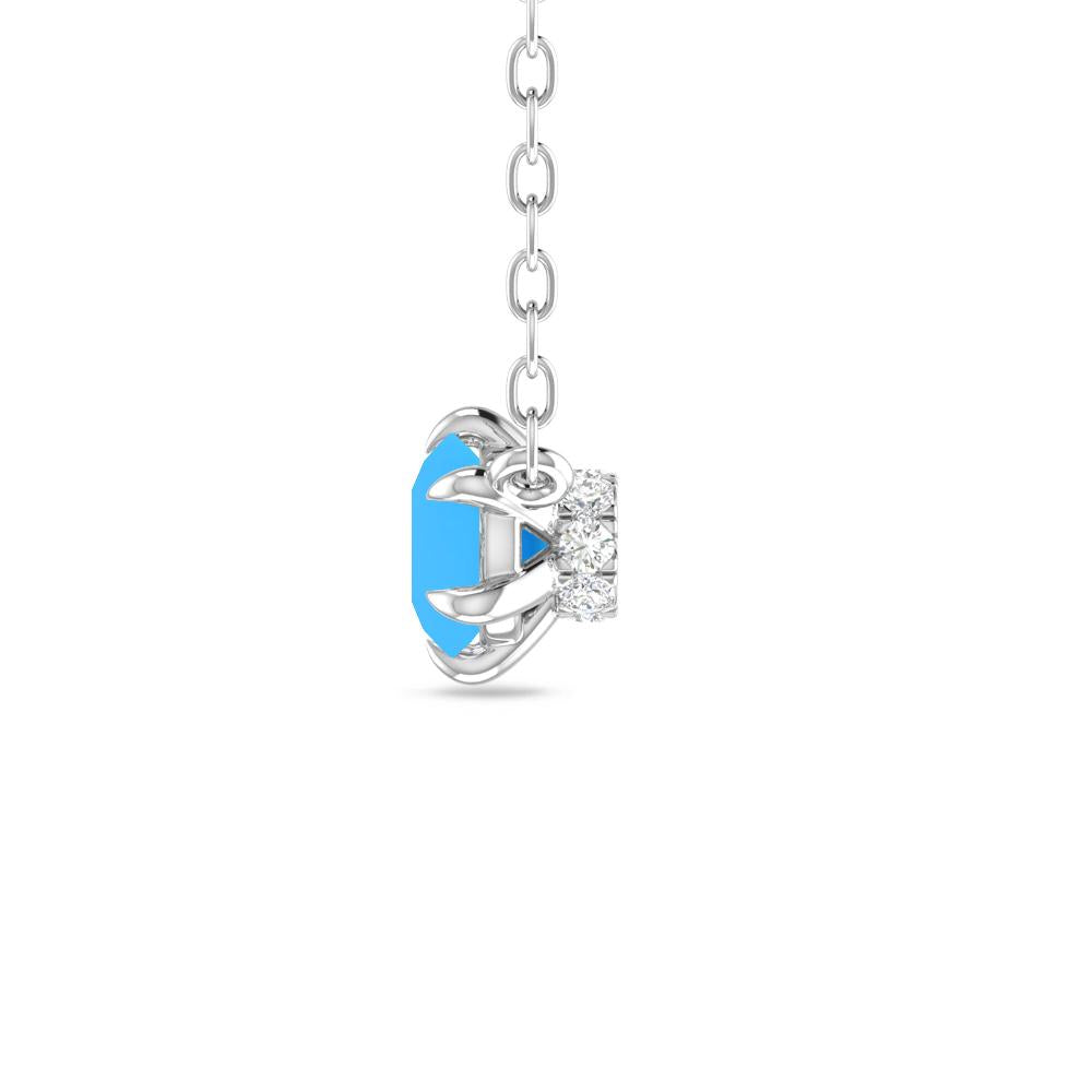 White Gold - Blue Topaz