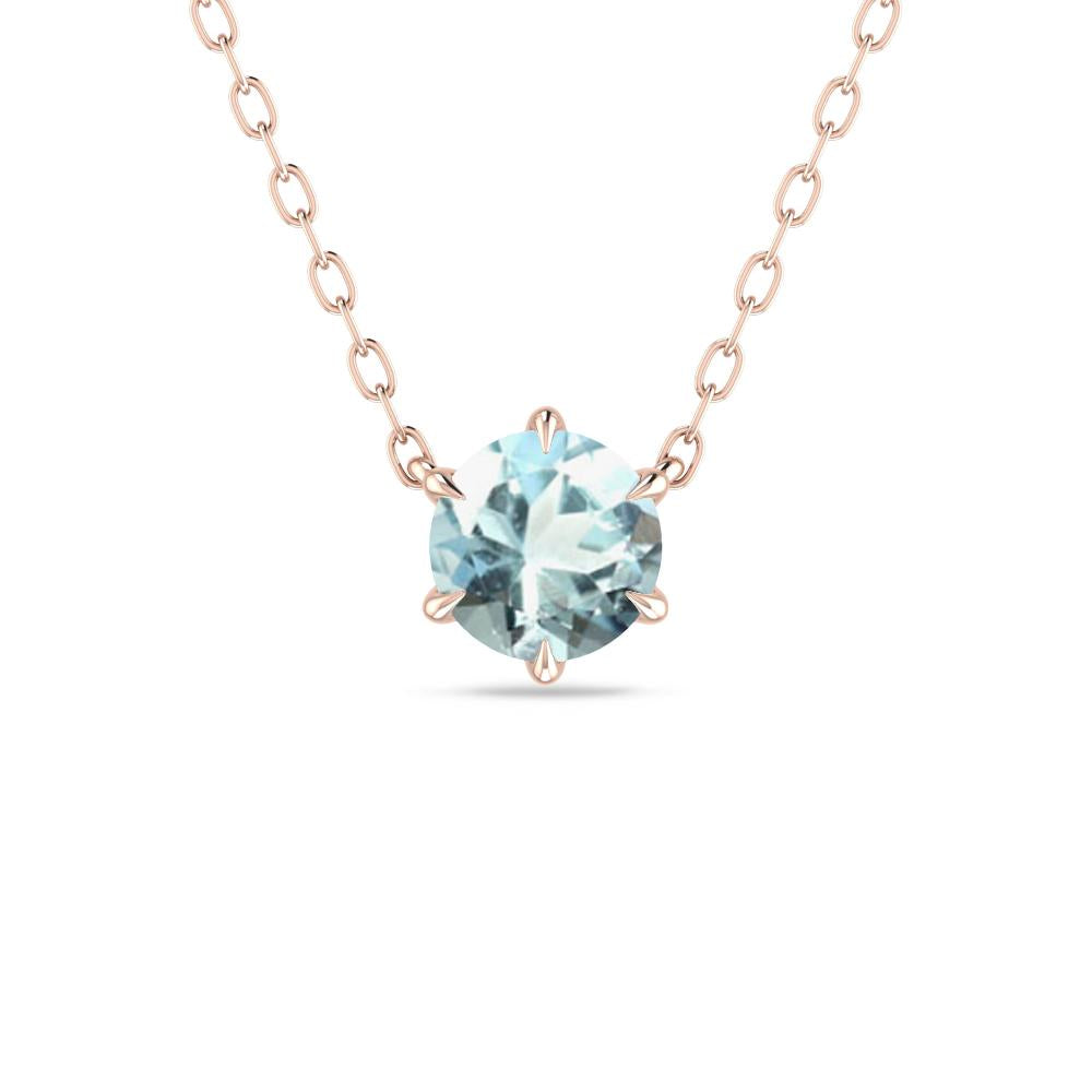 Rose Gold - Aquamarine