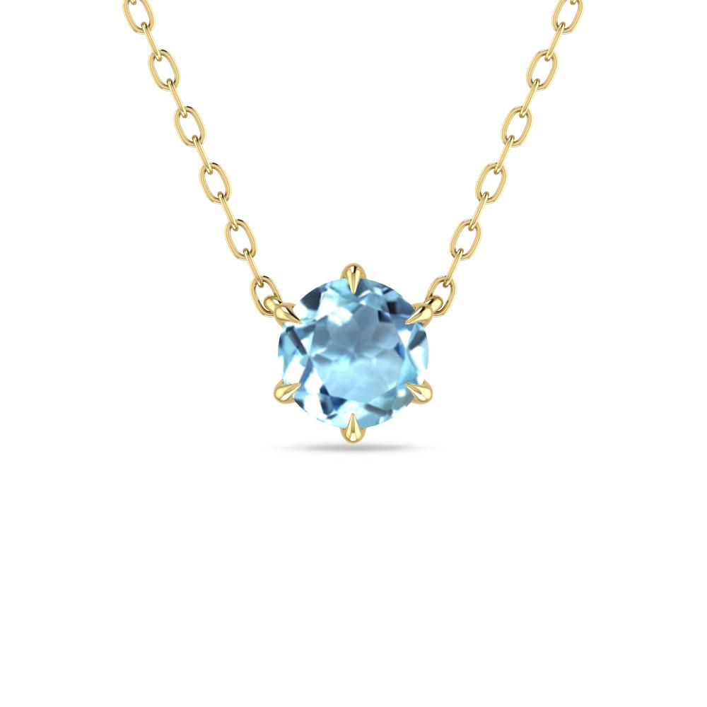 Yellow Gold - Aquamarine