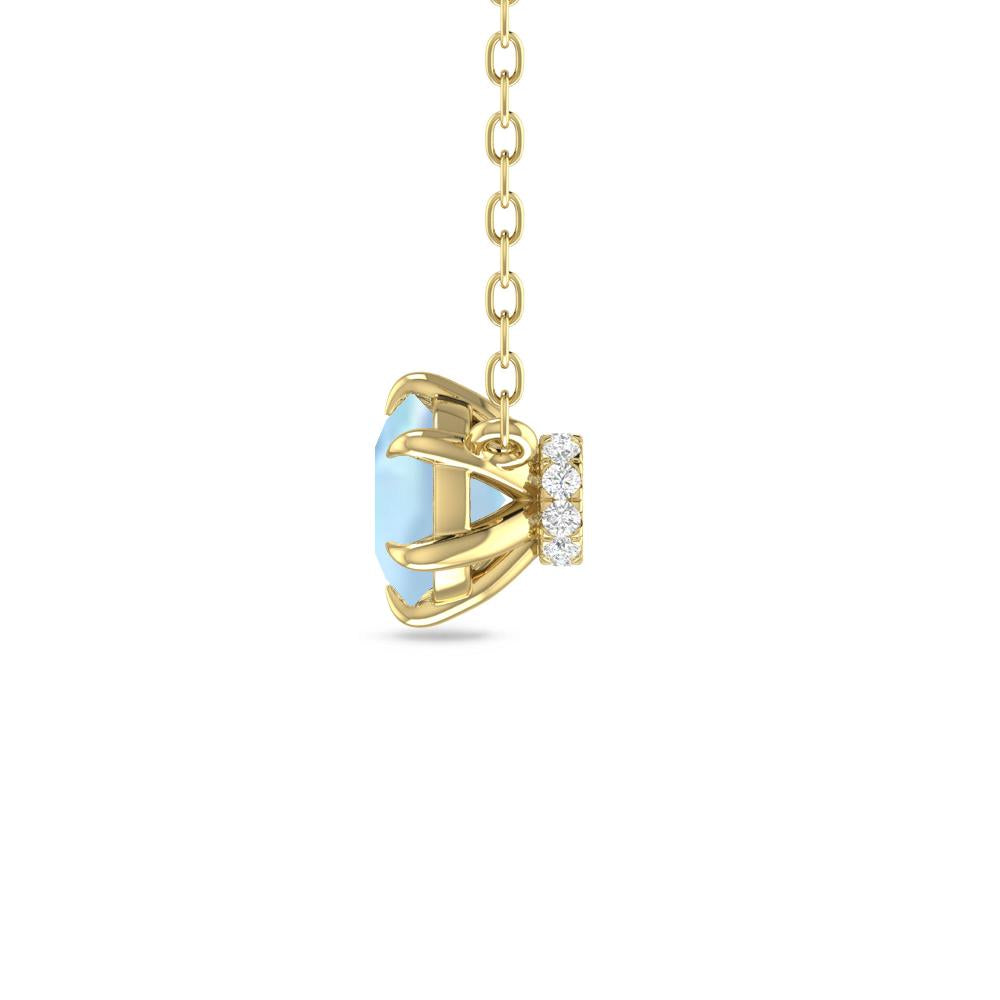 Yellow Gold - Aquamarine