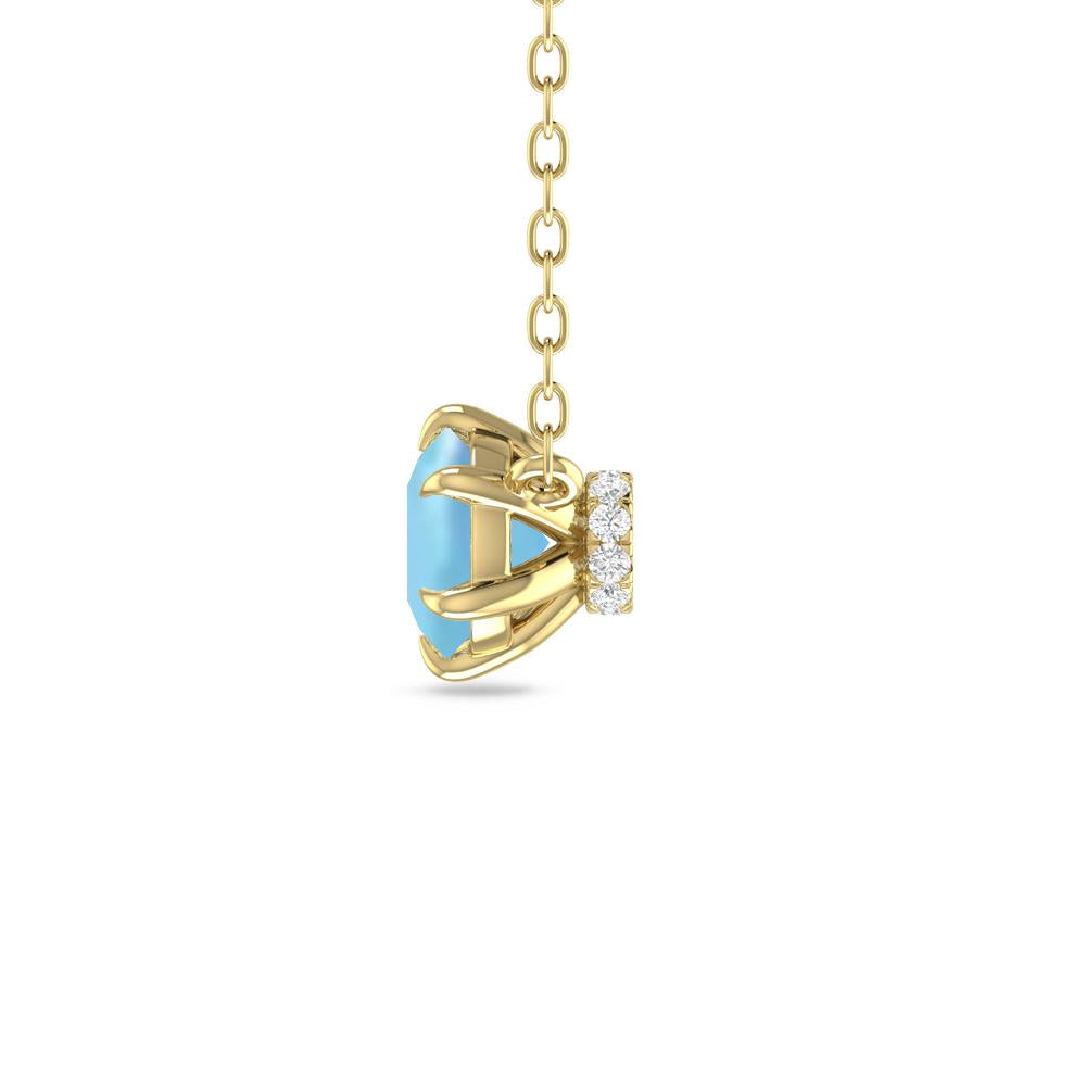 Yellow Gold - Aquamarine