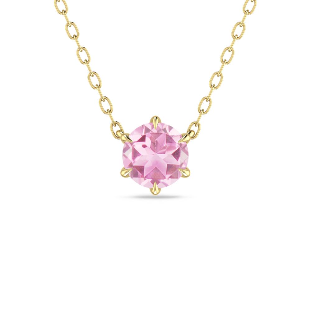 Yellow Gold - Pink Tourmaline