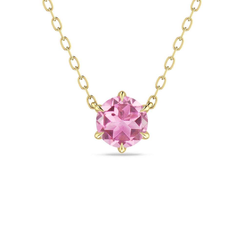 Yellow Gold - Pink Tourmaline