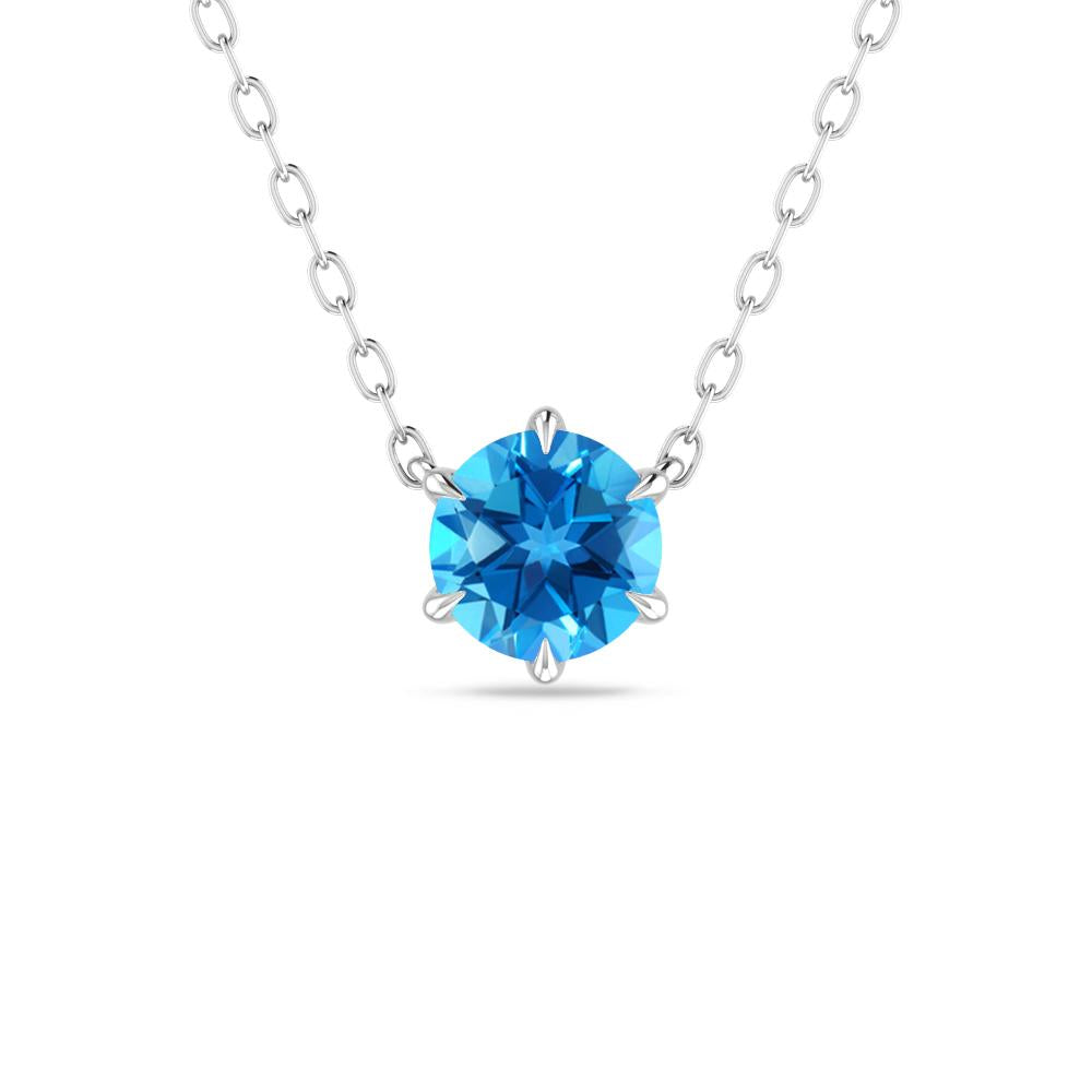 White Gold - Blue Topaz