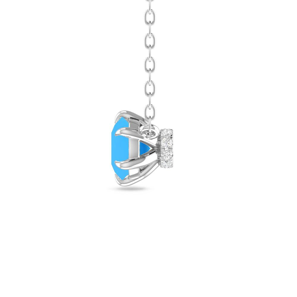 White Gold - Blue Topaz