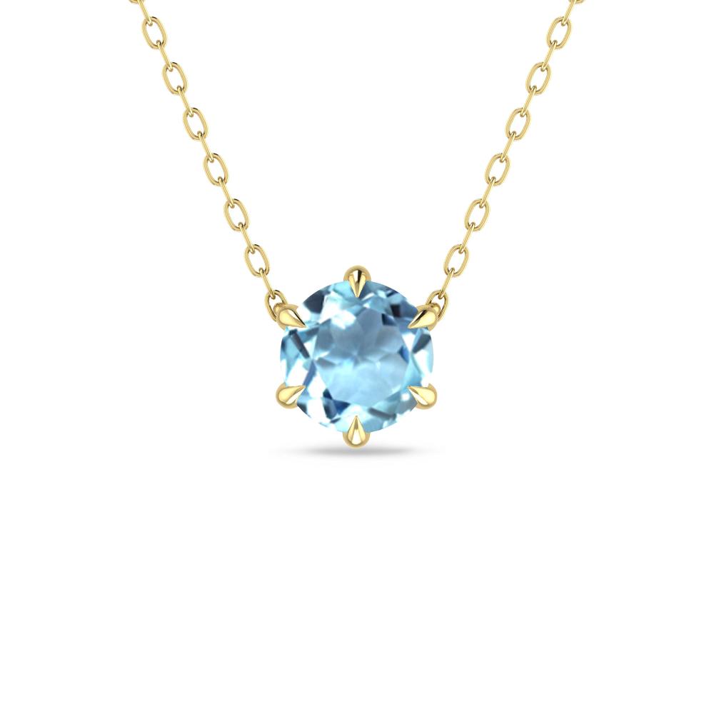 Yellow Gold - Aquamarine