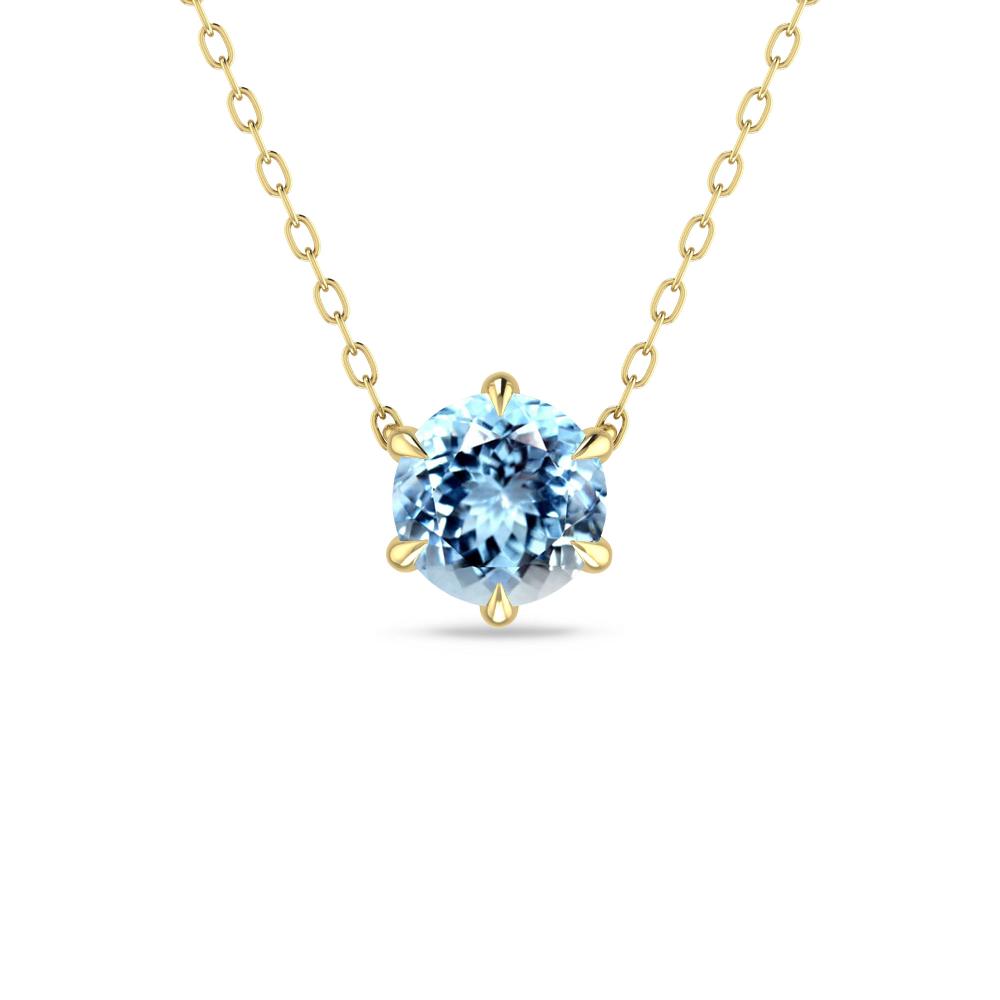 Yellow Gold - Aquamarine