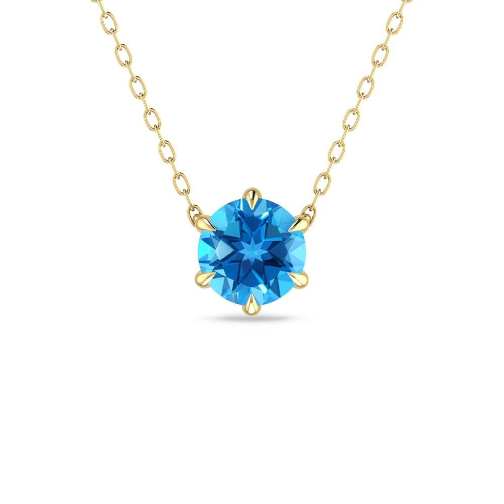 Yellow Gold - Blue Topaz