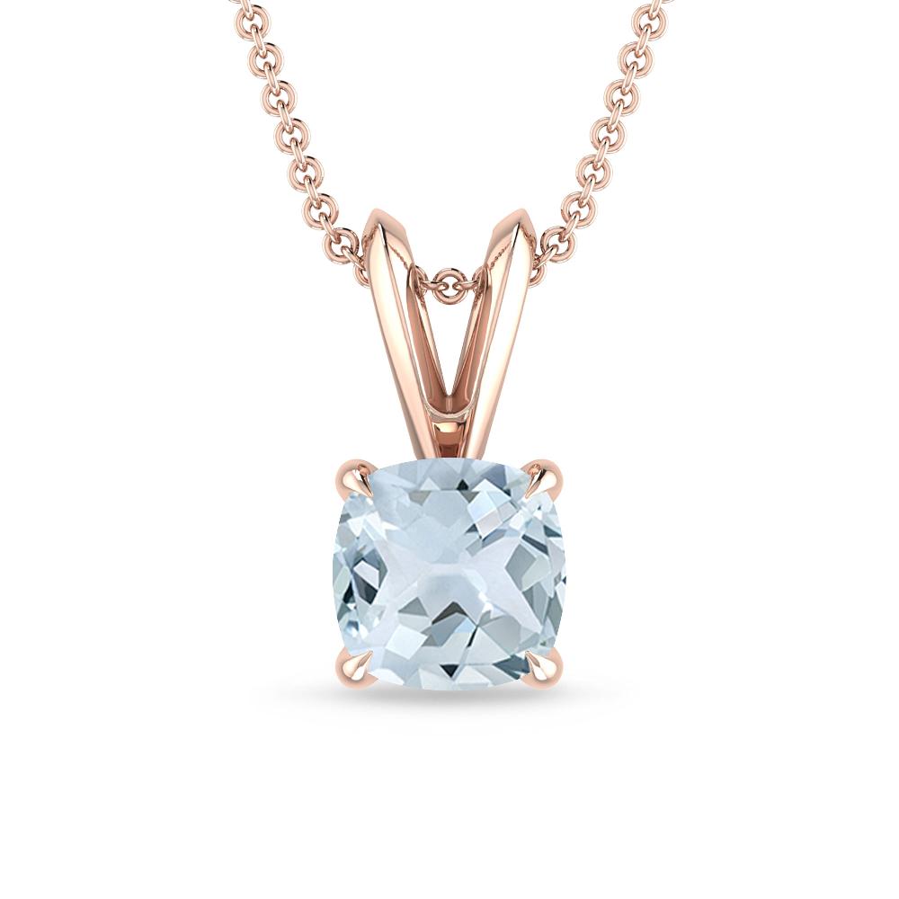 Rose Gold - Aquamarine