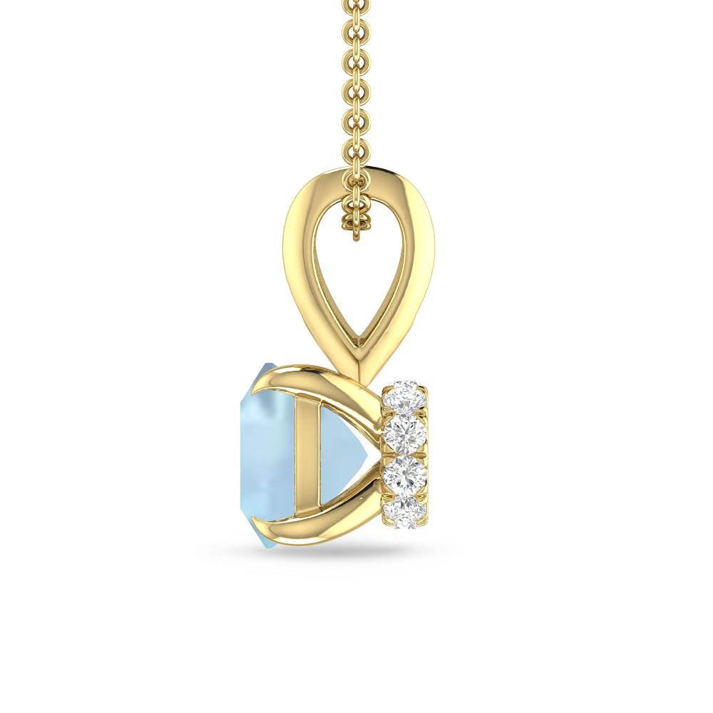 Yellow Gold - Aquamarine