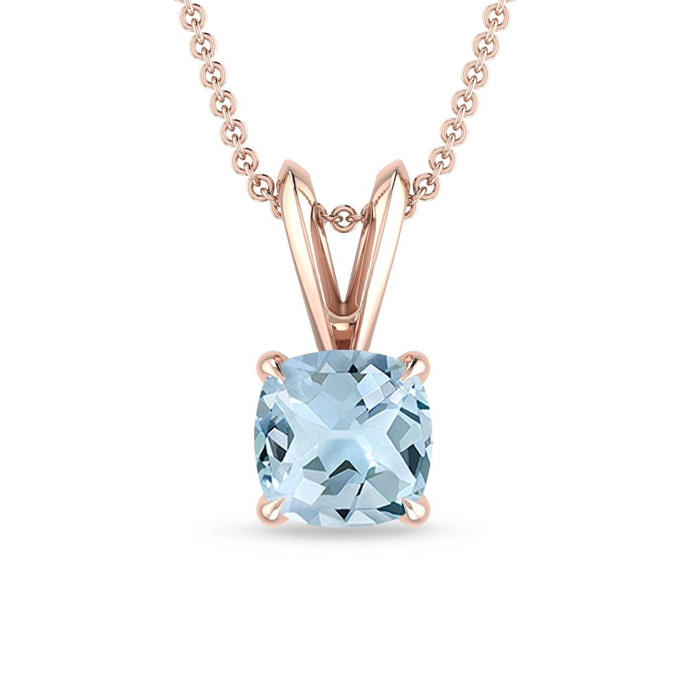 Rose Gold - Aquamarine