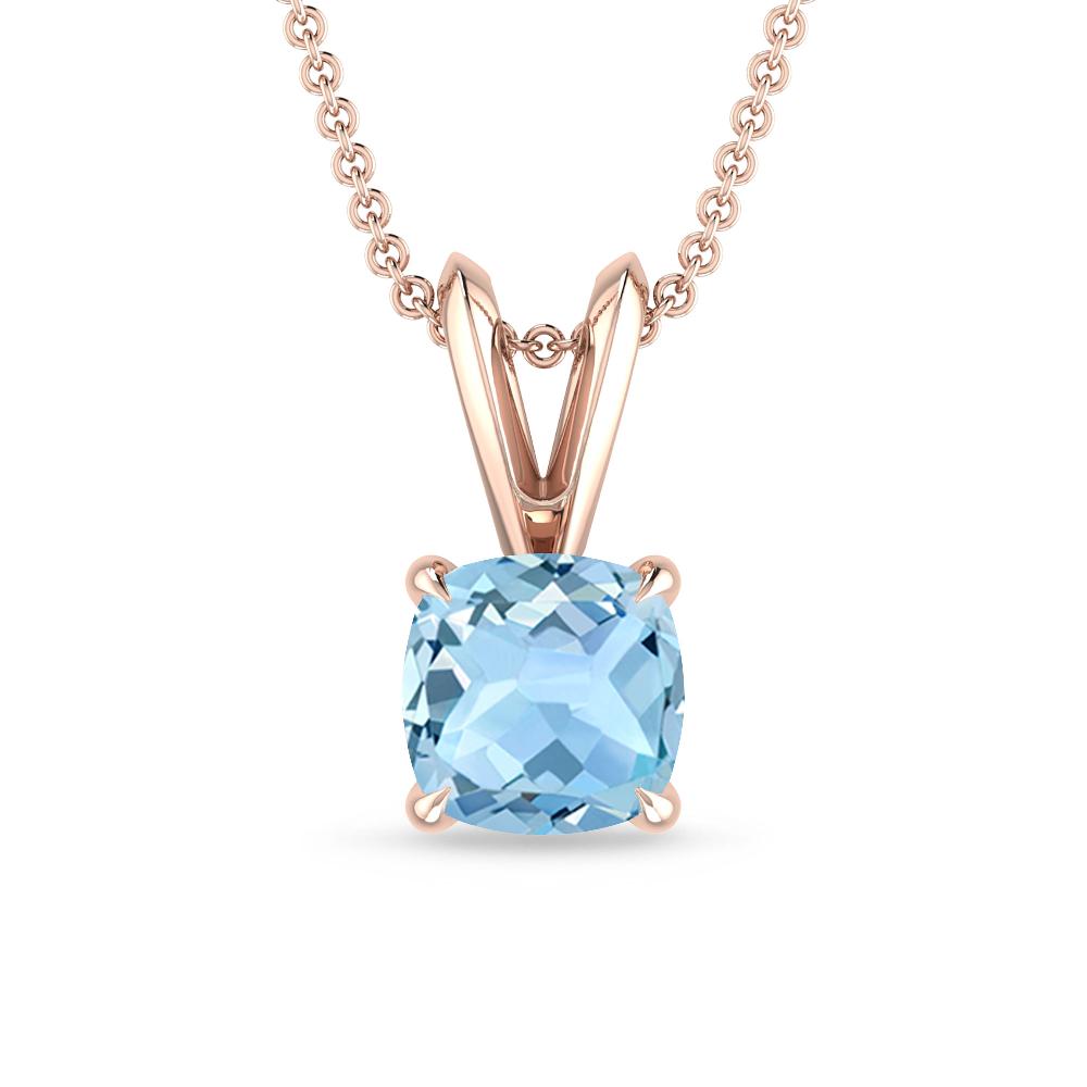 Rose Gold - Aquamarine