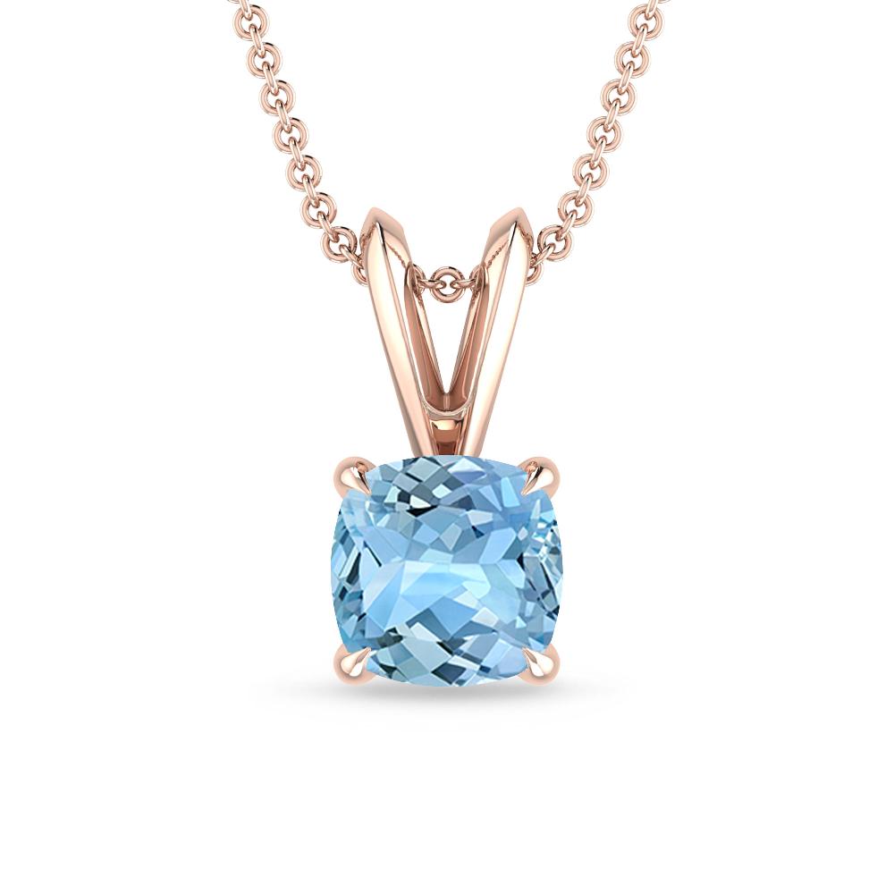 Rose Gold - Aquamarine