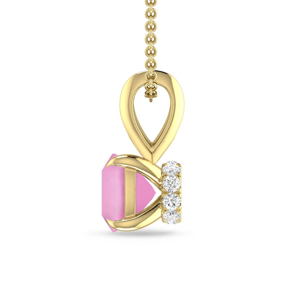 Yellow Gold - Pink Tourmaline