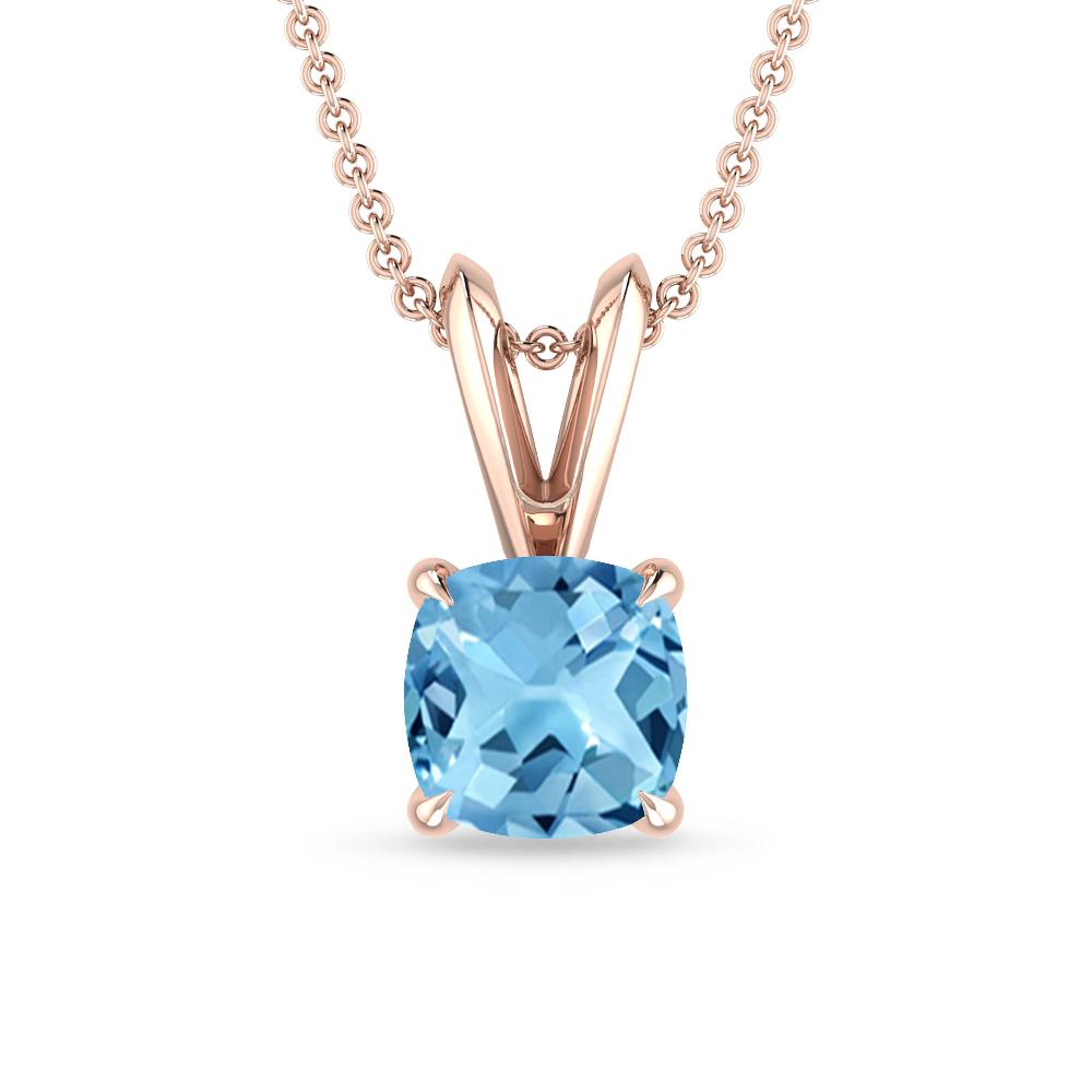 Rose Gold - Blue Topaz