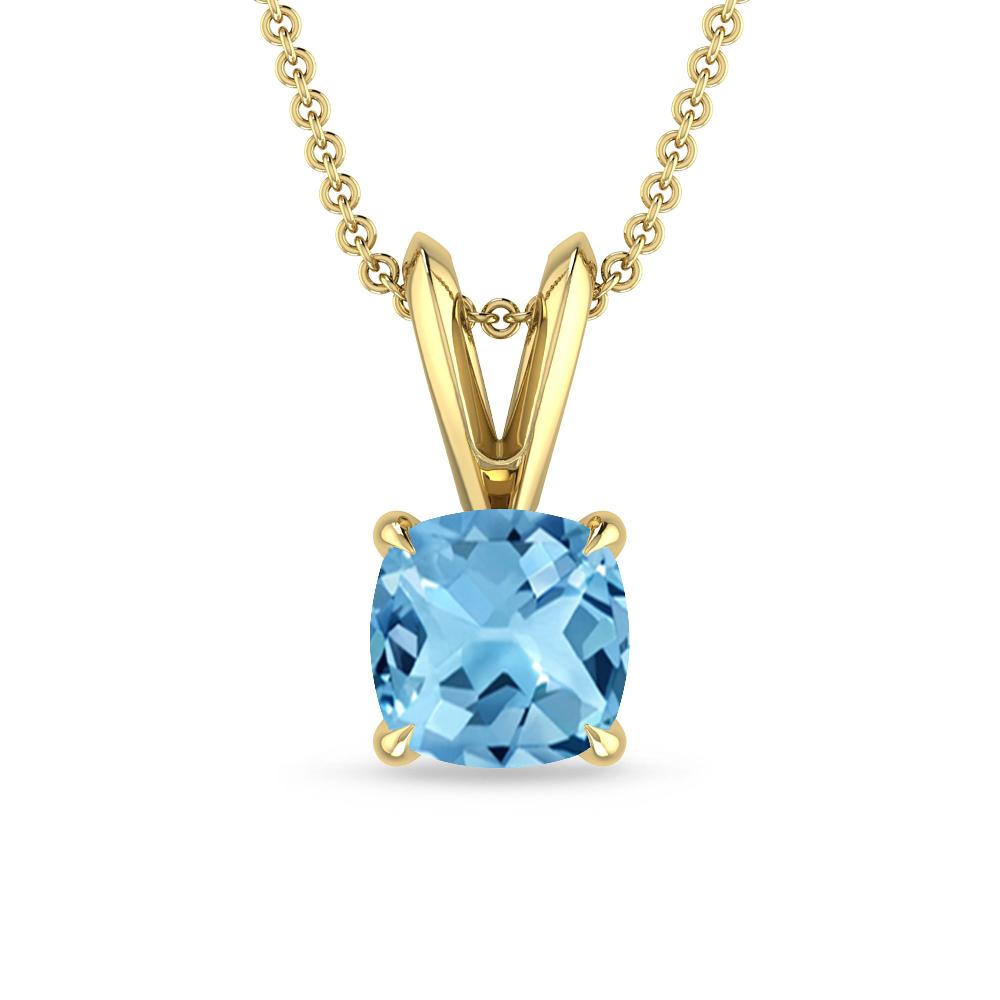 Yellow Gold - Blue Topaz