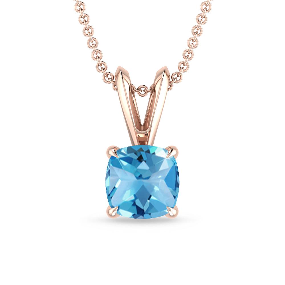 Rose Gold - Blue Topaz