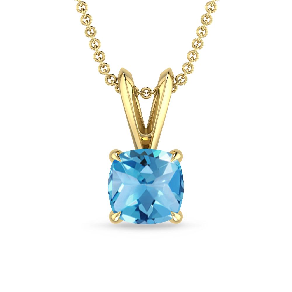 Yellow Gold - Blue Topaz