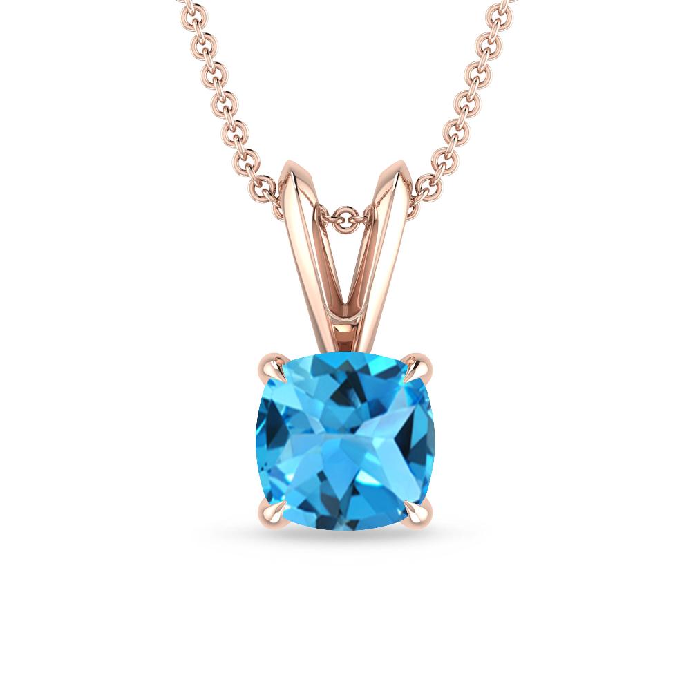 Rose Gold - Blue Topaz