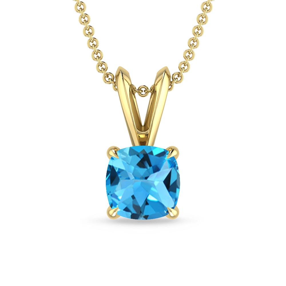 Yellow Gold - Blue Topaz