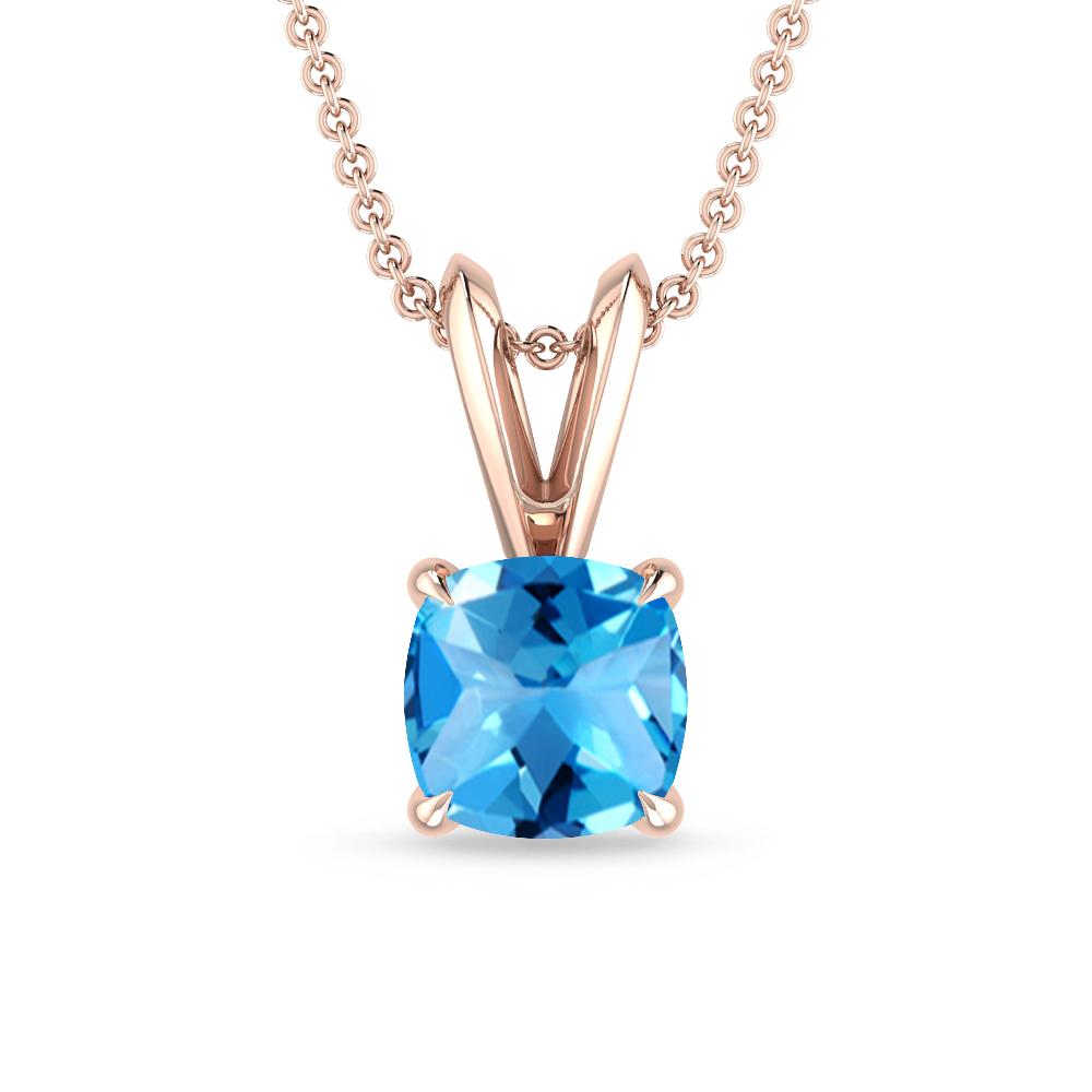 Rose Gold - Blue Topaz