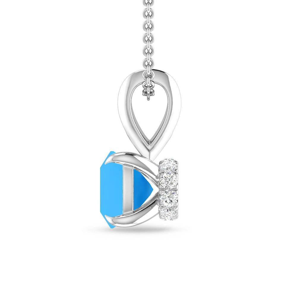 White Gold - Blue Topaz