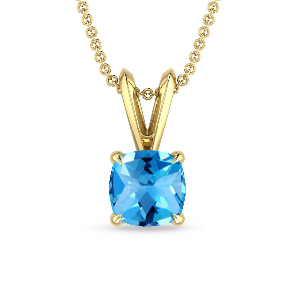 Yellow Gold - Blue Topaz