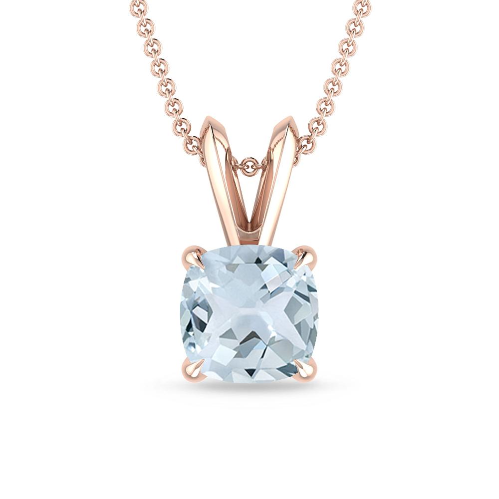 Rose Gold - Aquamarine