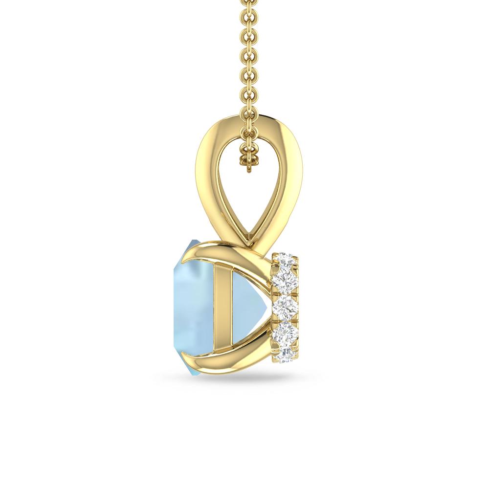 Yellow Gold - Aquamarine