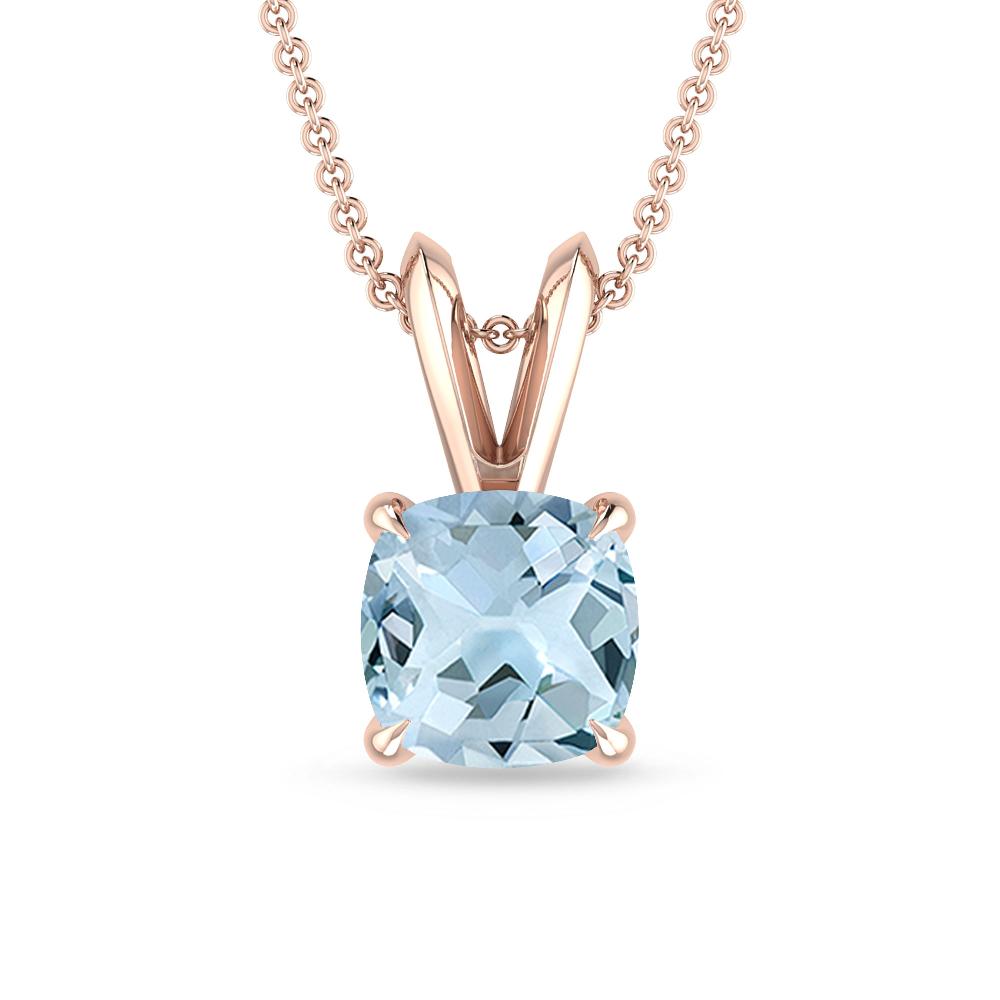 Rose Gold - Aquamarine