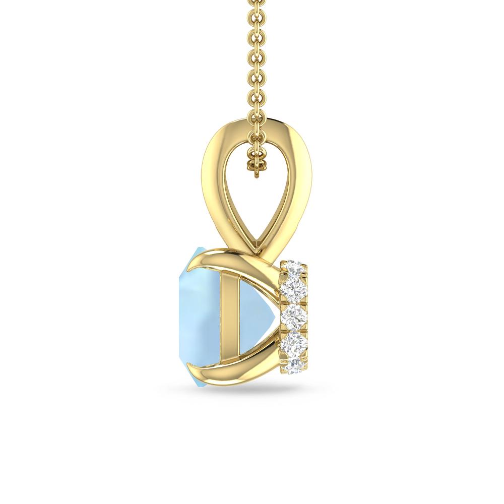 Yellow Gold - Aquamarine