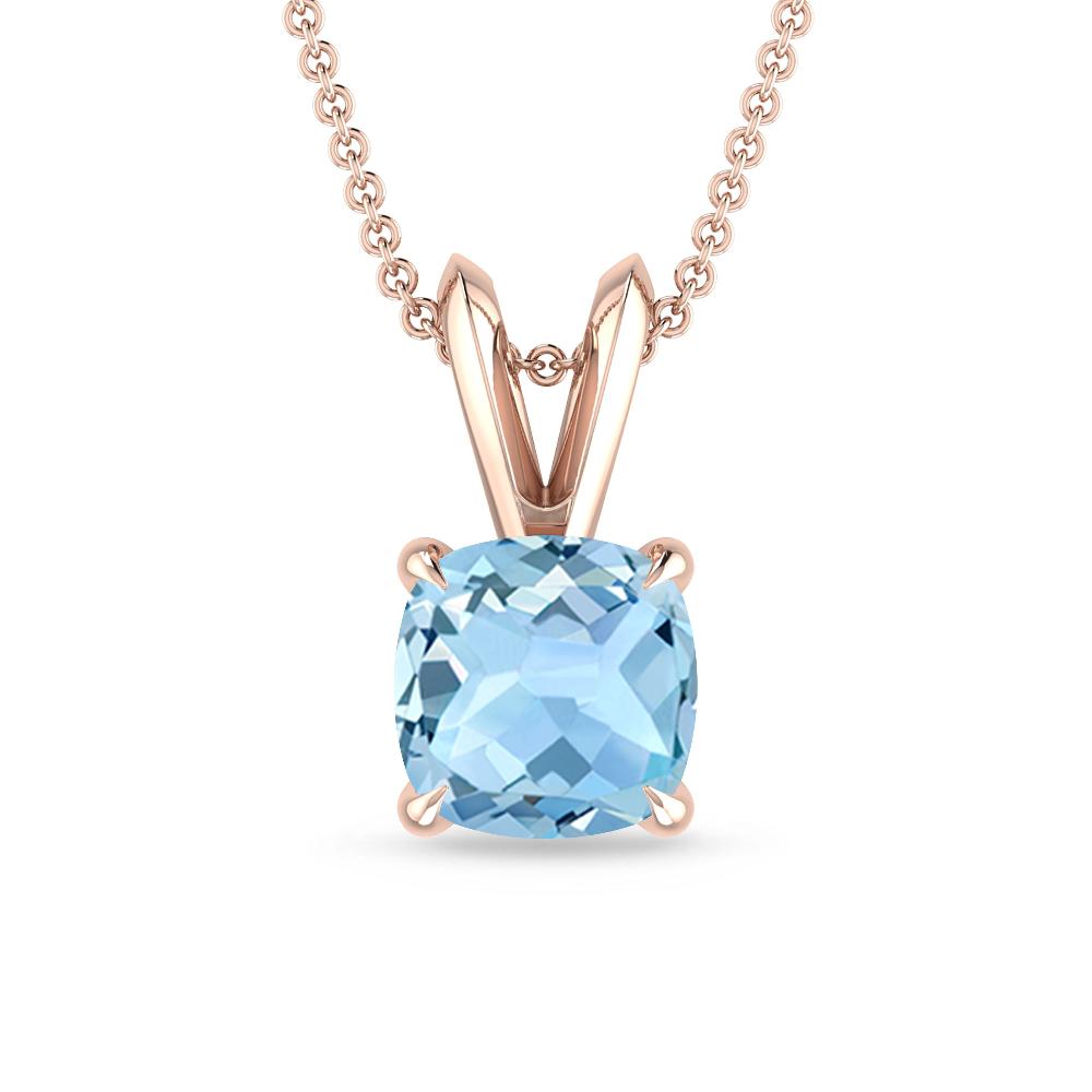 Rose Gold - Aquamarine