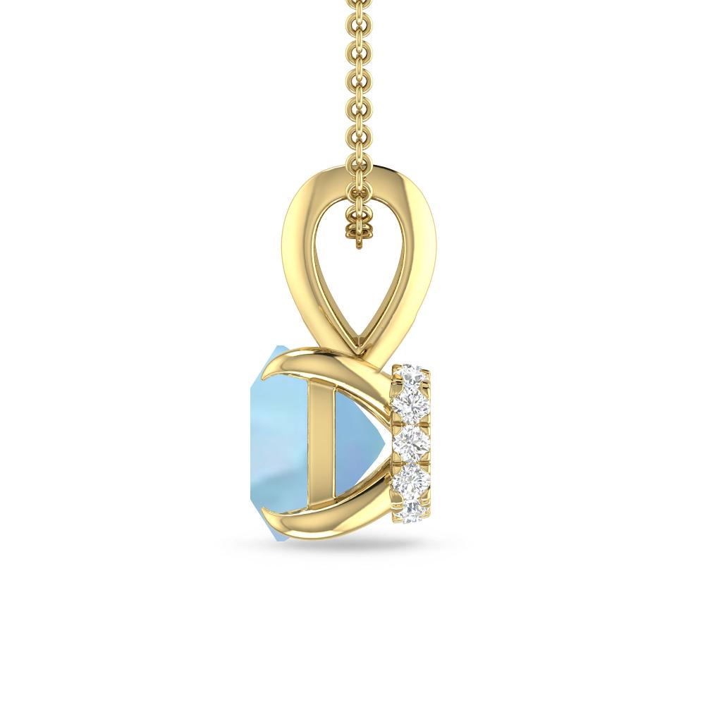 Yellow Gold - Aquamarine