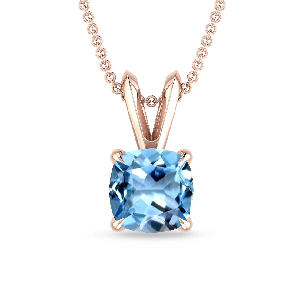 Rose Gold - Aquamarine