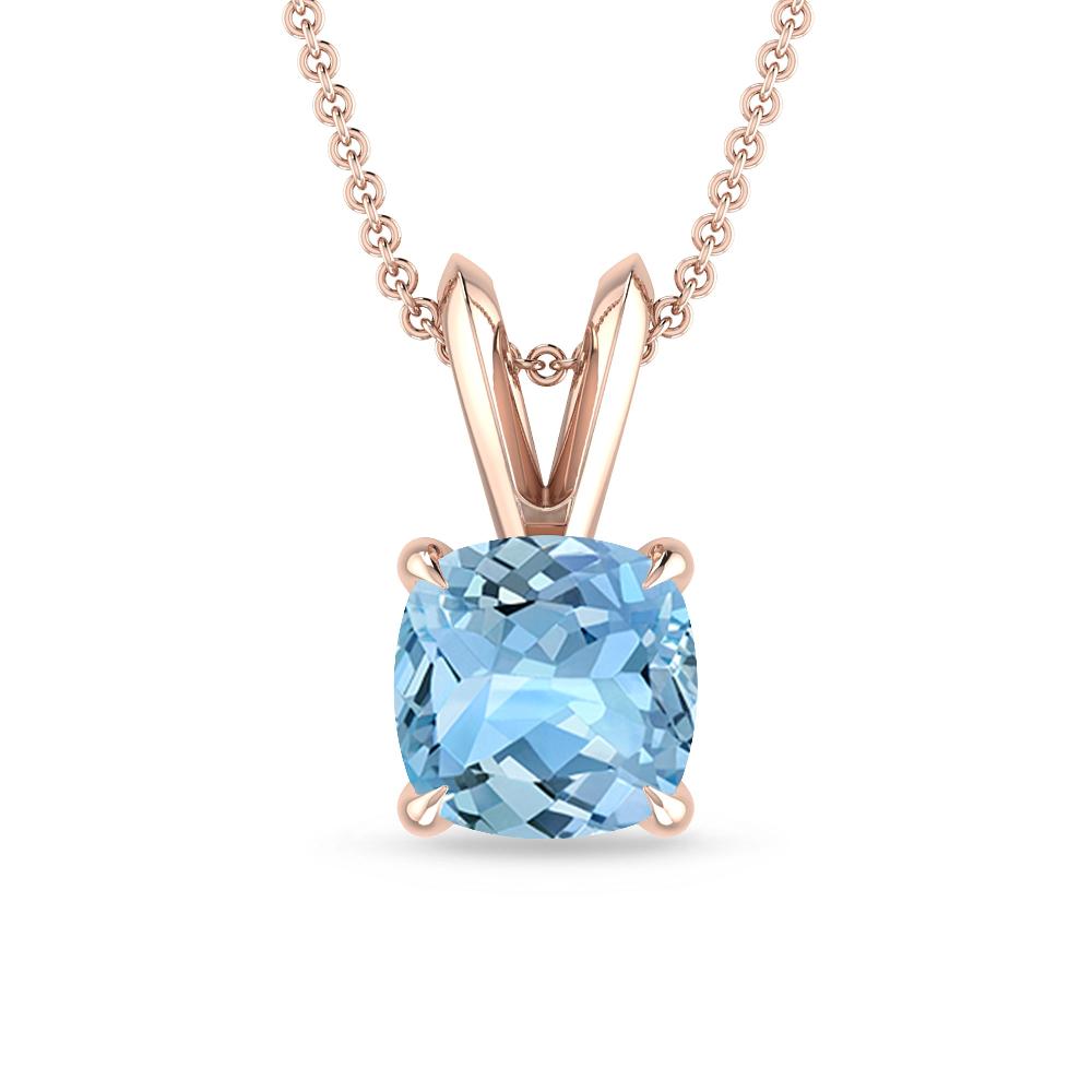 Rose Gold - Aquamarine