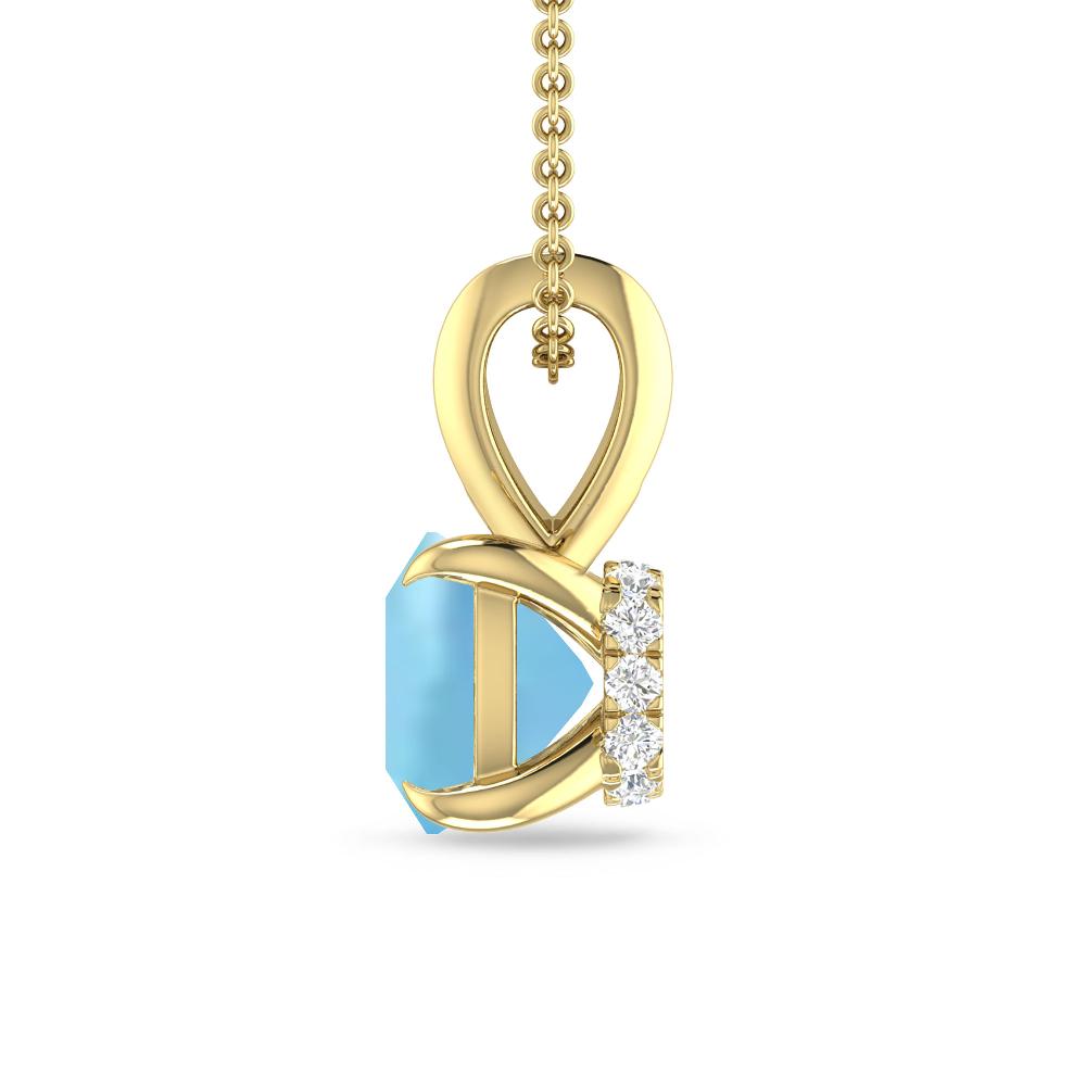 Yellow Gold - Aquamarine