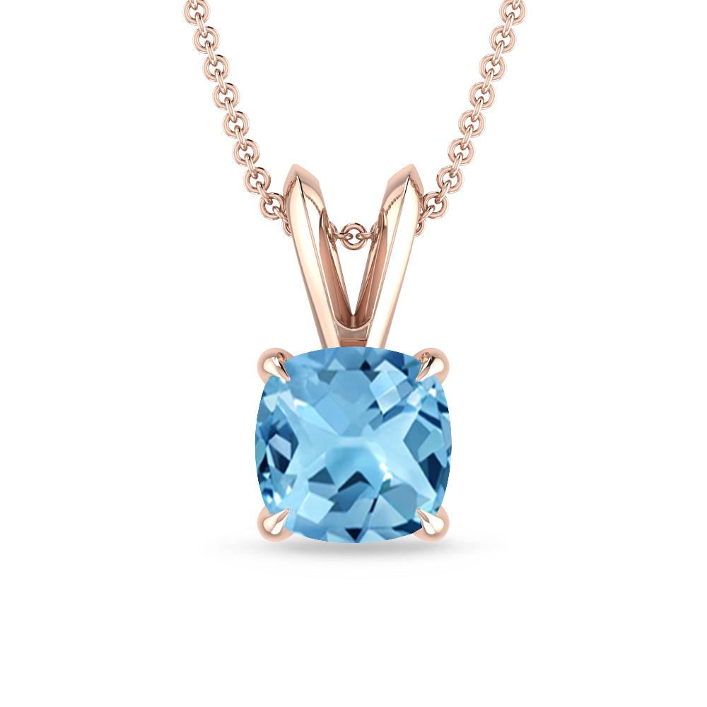 Rose Gold - Blue Topaz