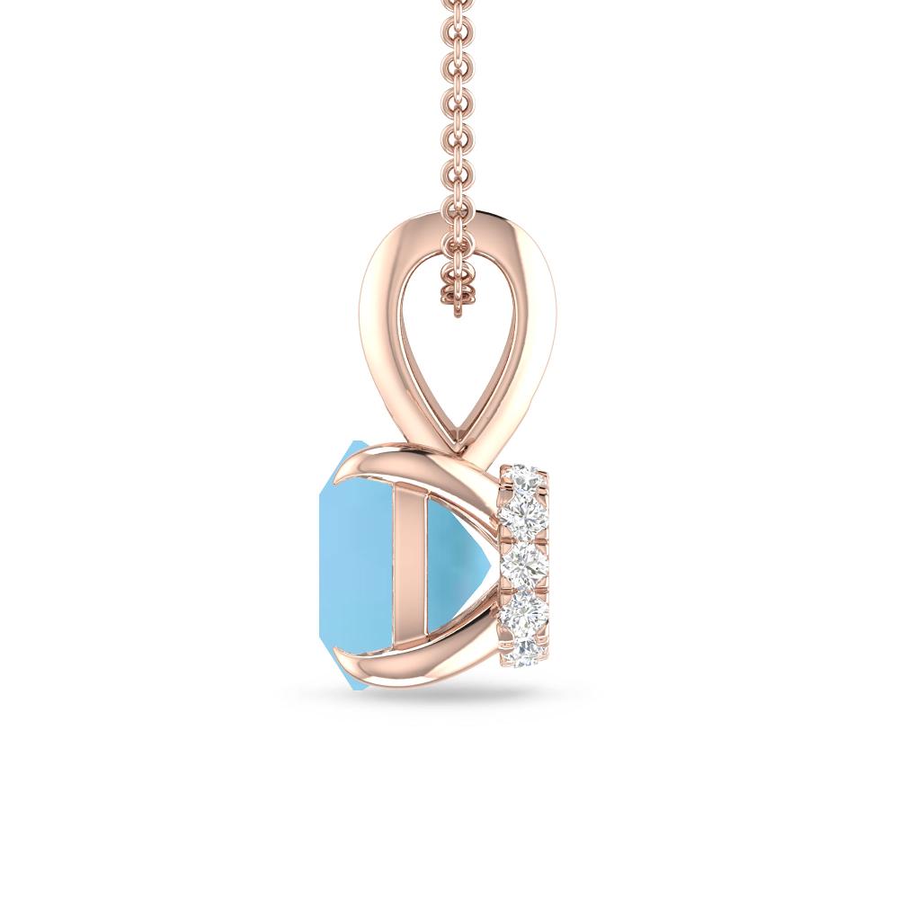 Rose Gold - Blue Topaz