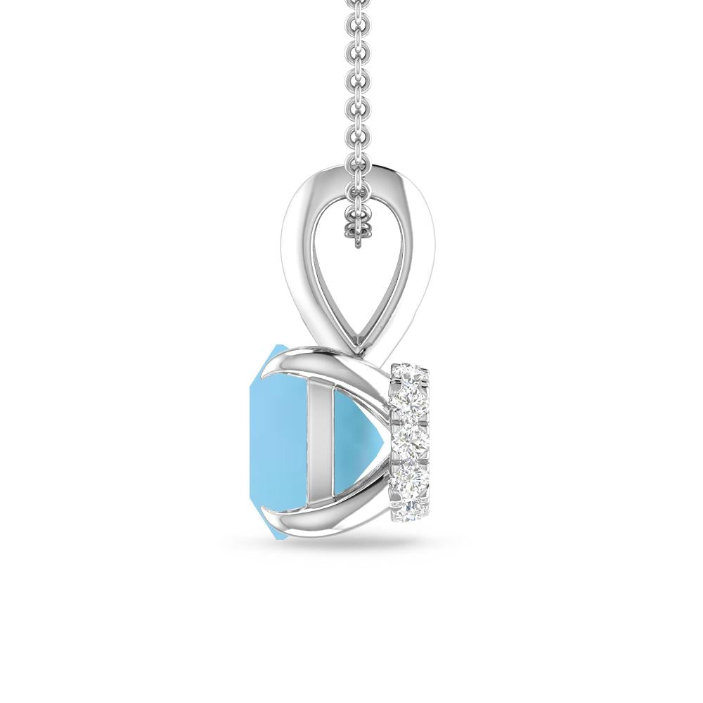 White Gold - Blue Topaz