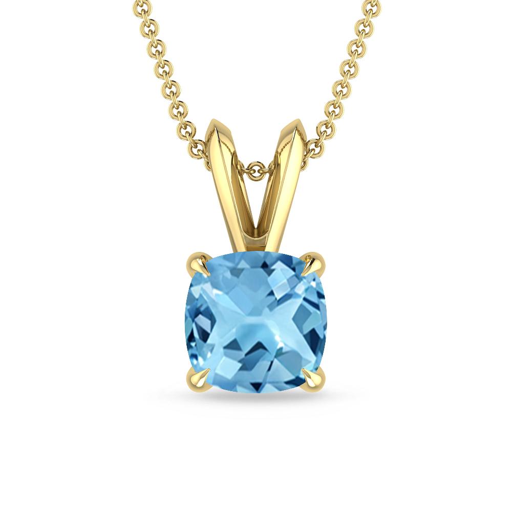 Yellow Gold - Blue Topaz