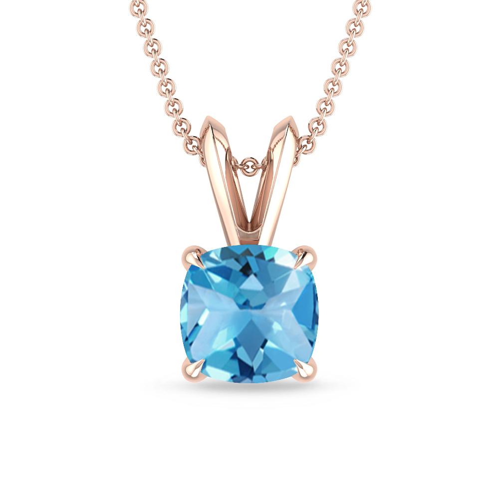 Rose Gold - Blue Topaz