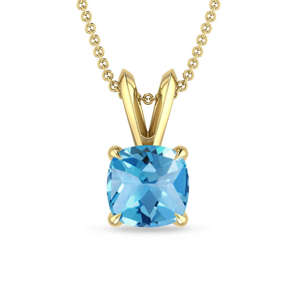 Yellow Gold - Blue Topaz